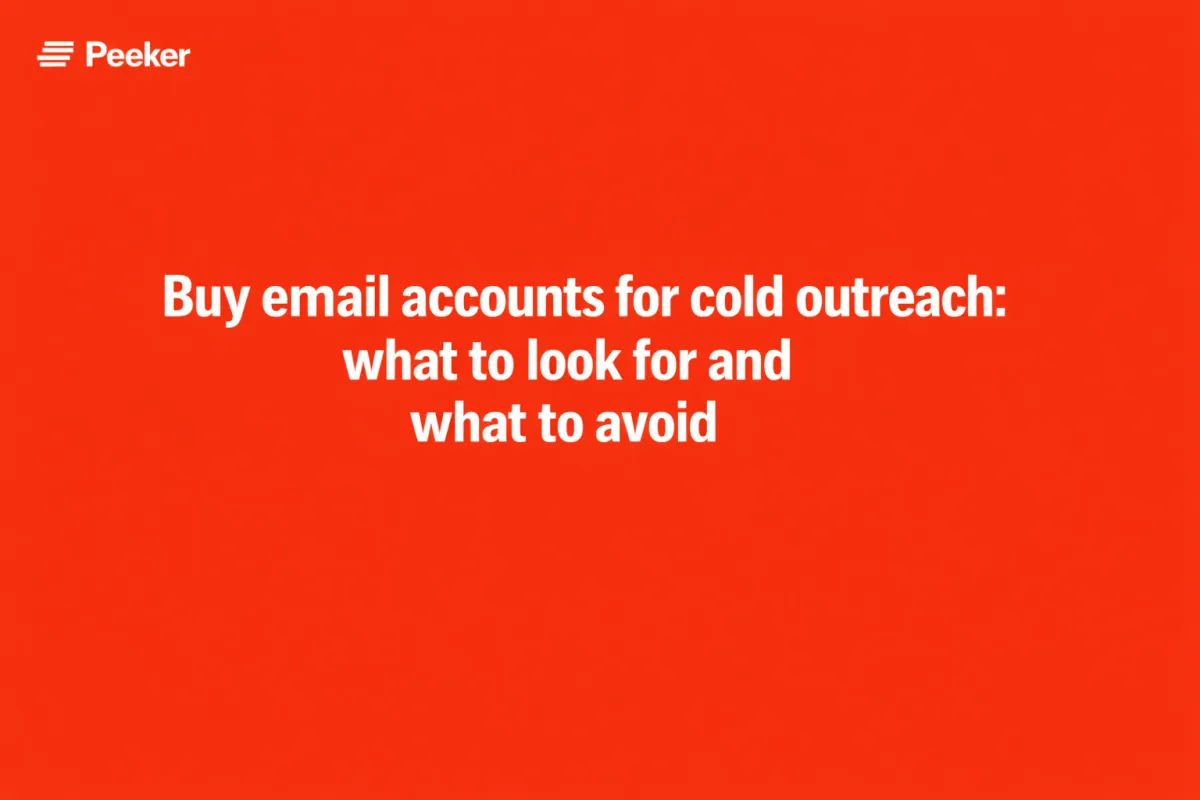 How to buy email accounts for cold email (without burning your campaigns)