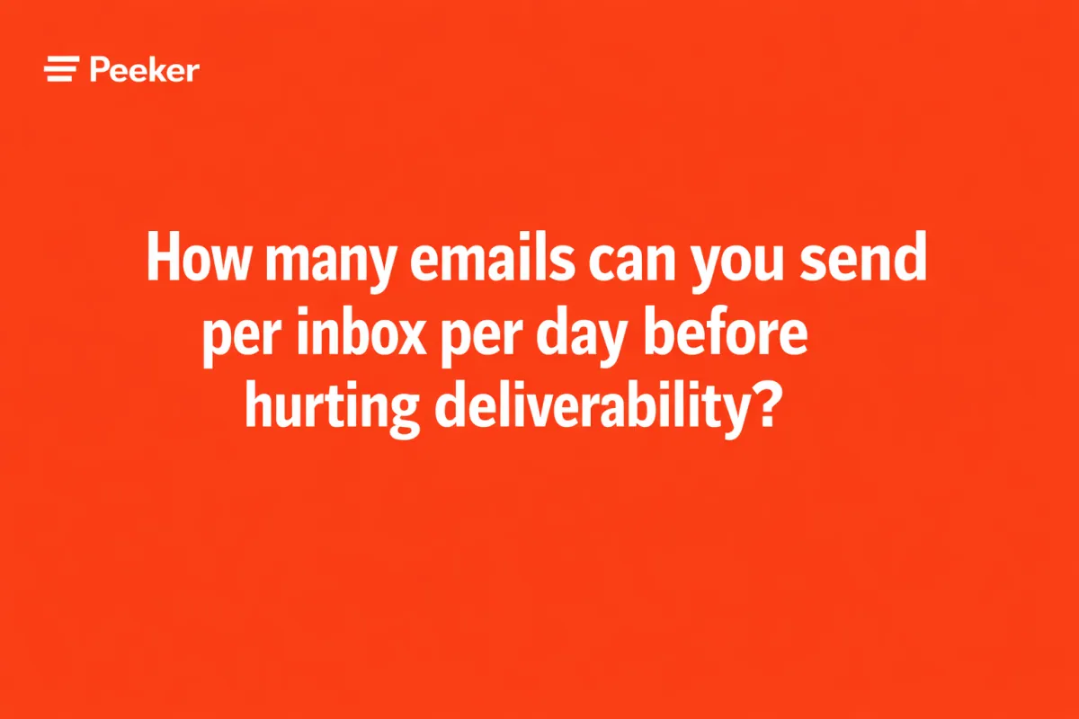 How many emails per inbox per day should you send?