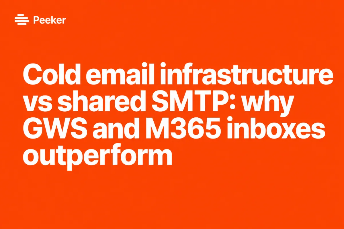 Google Workspace vs SMTP for cold email: which setup works?