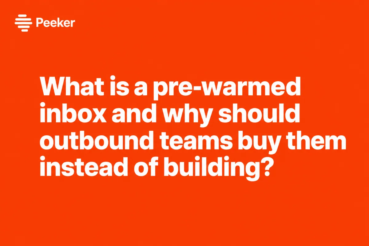 What is a pre-warmed inbox in cold email? (Complete guide)